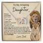 To My Daughter | Proud to be Your Father | Interlocking Hearts Necklace