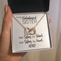 To My Unbiological Sister | Sisters By Heart | Interlocking Hearts Necklace