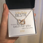 To My Badass Bestie | I'd Shank A Bitch For You | Interlocking Hearts Necklace