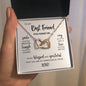 To My Best Friend | Blessed & Grateful | Interlocking Hearts Necklace