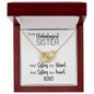 To My Unbiological Sister | Sisters By Heart | Interlocking Hearts Necklace