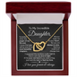 To My Daughter | Most Beautiful Chapter | Interlocking Hearts Necklace