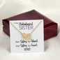 To My Unbiological Sister | Sisters By Heart | Interlocking Hearts Necklace