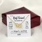 To My Best Friend | Blessed & Grateful | Interlocking Hearts Necklace