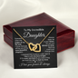 To My Daughter | Most Beautiful Chapter | Interlocking Hearts Necklace