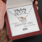 To My Badass Bestie | I'd Shank A Bitch For You | Interlocking Hearts Necklace