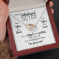 To My Unbiological Sister | Blessed & Grateful | Interlocking Hearts Necklace