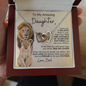 To My Daughter | Win or Learn | Interlocking Hearts Necklace
