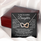 To My Daughter | Most Beautiful Chapter | Interlocking Hearts Necklace