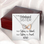 To My Unbiological Sister | Sisters By Heart | Interlocking Hearts Necklace