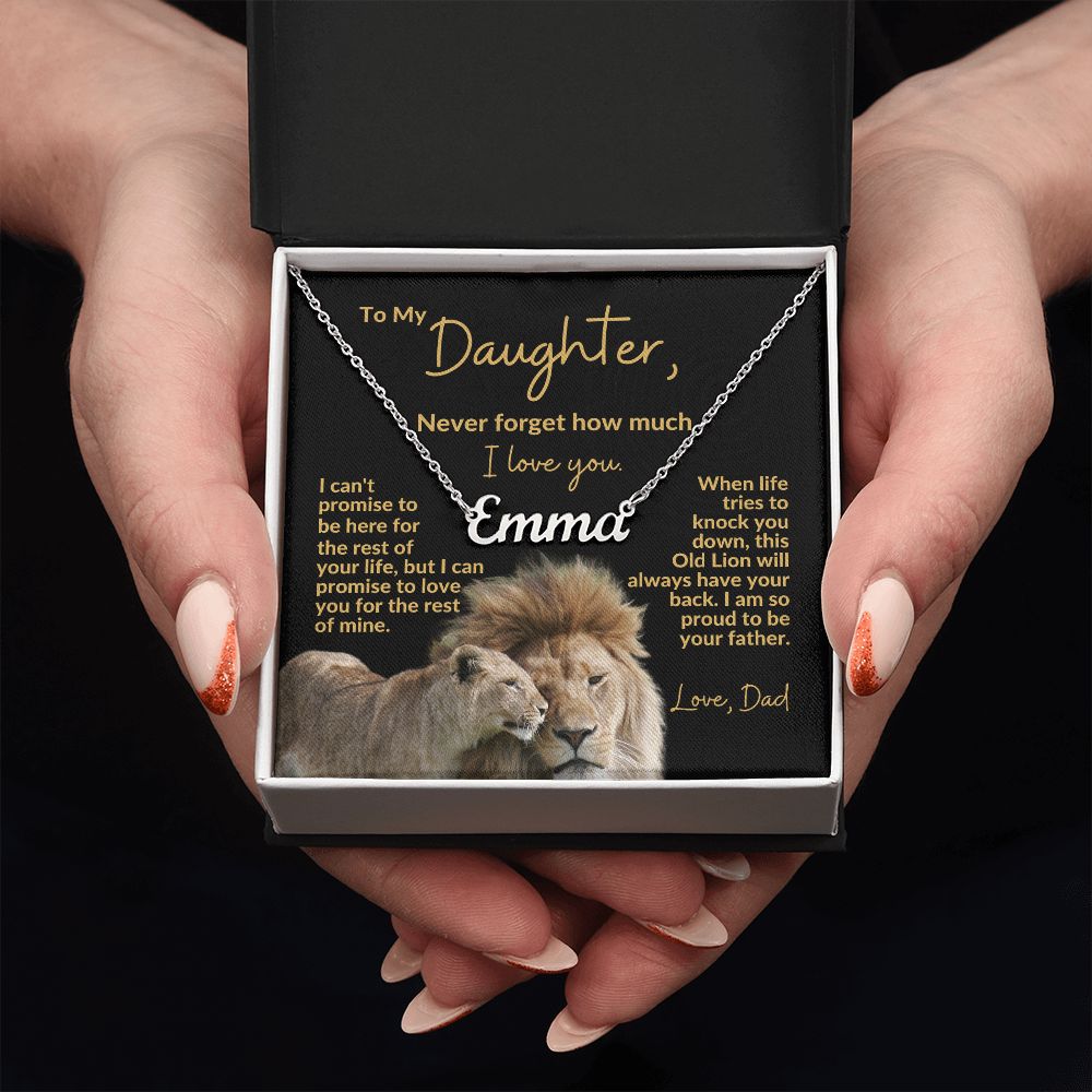 To My Daughter | Personalized Name Necklace | This Old Lion