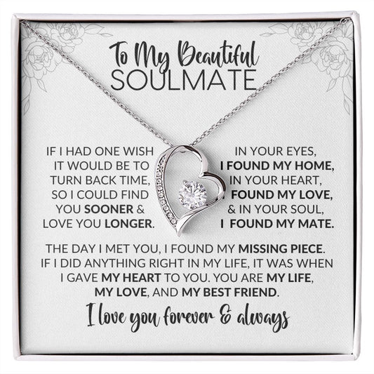 To My Soulmate | One Wish | Forever Love Necklace