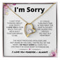 I'm Sorry | Apology Gift for Wife, Soulmate, Girlfriend | Forever Love Necklace