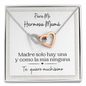Gift for Spanish Mamá | Interlocking Hearts Necklace for Latina Mom