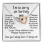 I'm So Sorry for Hurting You | Interlocking Hearts Necklace