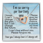 I'm So Sorry for Hurting You | Interlocking Hearts Necklace