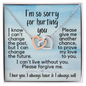I'm So Sorry for Hurting You | Interlocking Hearts Necklace