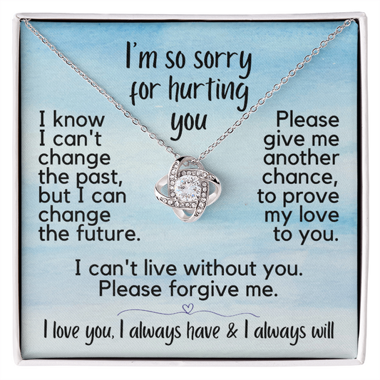 I'm So Sorry for Hurting You | Love Knot Necklace