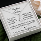Gift for Mother of the Groom | Necklace for Groom's Mother from the Bride