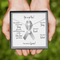 Brain Cancer Warrior | Ribbon Necklace | Gift for Survivor, Fighter, Support