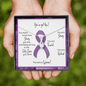 Hodgkin's Lymphoma Warrior | Ribbon Necklace | Gift for Support Survivor, Fighter
