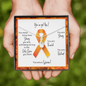 Kidney Cancer Warrior | Ribbon Necklace | Gift for Survivor, Fighter, Support