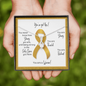 Childhood Cancer Warrior | Ribbon Necklace | Gift for Survivor, Fighter, Support