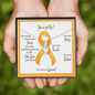 Appendix Cancer Warrior | Ribbon Necklace | Gift for Support, Fighter, Survivor