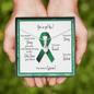 Liver Cancer Warrior | Ribbon Necklace | Gift for Chemo Survivor, Fighter, Support