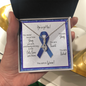 Colon Cancer Warrior | Ribbon Necklace | Gift for Survivor, Fighter, Support