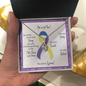 Bladder Cancer Warrior | Ribbon Necklace | Gift for Survivor, Fighter, Support