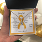 Appendix Cancer Warrior | Ribbon Necklace | Gift for Support, Fighter, Survivor