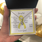 Bone Cancer Warrior | Ribbon Necklace | Gift for Sarcoma Fighter, Survivor, Support