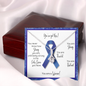 Colon Cancer Warrior | Ribbon Necklace | Gift for Survivor, Fighter, Support