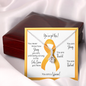 Appendix Cancer Warrior | Ribbon Necklace | Gift for Support, Fighter, Survivor