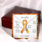 Leukemia Warrior | Ribbon Necklace | Gift for Survivor, Fighter, Support