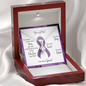 Hodgkin's Lymphoma Warrior | Ribbon Necklace | Gift for Support Survivor, Fighter