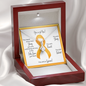 Appendix Cancer Warrior | Ribbon Necklace | Gift for Support, Fighter, Survivor