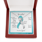 Cervical Cancer Warrior | Ribbon Necklace | Gift for Survivor, Fighter, Support