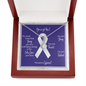 Lung Cancer Warrior | Ribbon Necklace | Gift for Survivor, Fighter, Support