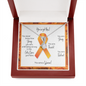 Leukemia Warrior | Ribbon Necklace | Gift for Survivor, Fighter, Support