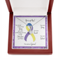 Bladder Cancer Warrior | Ribbon Necklace | Gift for Survivor, Fighter, Support