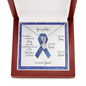 Colon Cancer Warrior | Ribbon Necklace | Gift for Survivor, Fighter, Support