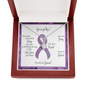 Hodgkin's Lymphoma Warrior | Ribbon Necklace | Gift for Support Survivor, Fighter