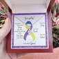 Bladder Cancer Warrior | Ribbon Necklace | Gift for Survivor, Fighter, Support