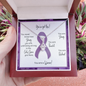 Hodgkin's Lymphoma Warrior | Ribbon Necklace | Gift for Support Survivor, Fighter