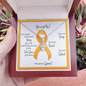 Appendix Cancer Warrior | Ribbon Necklace | Gift for Support, Fighter, Survivor